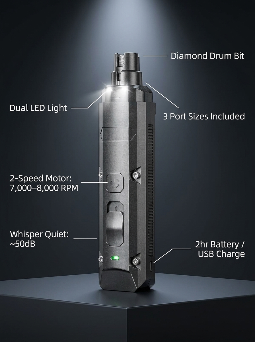 TrimEasy Pro — Quiet Nail Grinder for Anxious Dogs